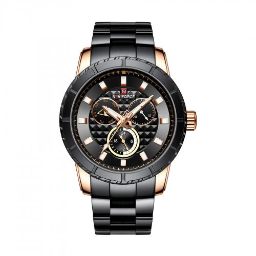 Men Wrist Watch, Glass, with 201 Stainless Steel, Japanese movement, Life water resistant & fashion jewelry & for man Approx 24.5 cm 