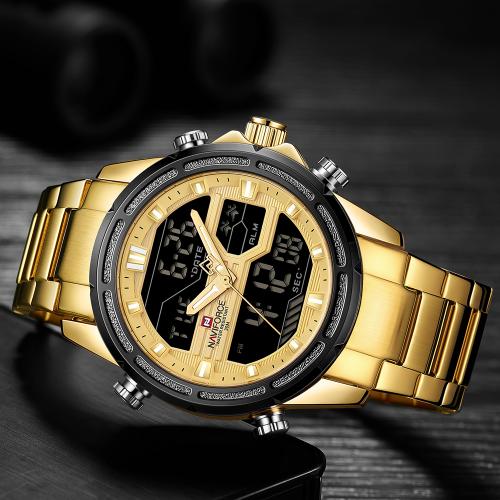 Men Wrist Watch, Glass, with 201 Stainless Steel, Japanese movement, Life water resistant & fashion jewelry & for man Approx 24.5 cm 