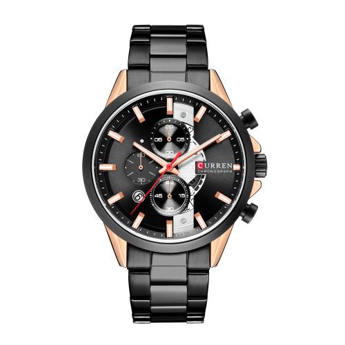 Men Wrist Watch, Glass, with 201 Stainless Steel, Japanese movement, Life water resistant & fashion jewelry & for man Approx 22 cm 