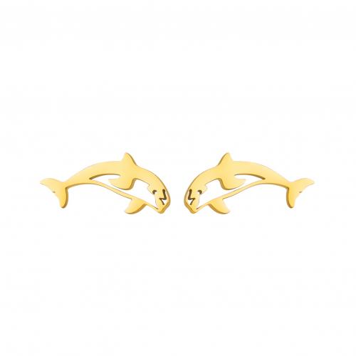 Stainless Steel Stud Earring, 304 Stainless Steel, Animal, Vacuum Ion Plating, fashion jewelry 