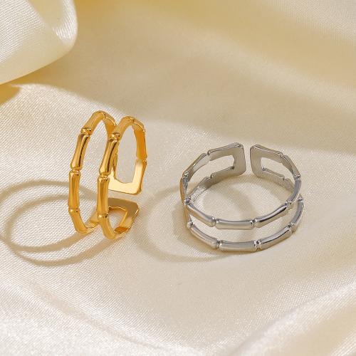 Stainless Steel Finger Ring, 304 Stainless Steel, plated, for woman & hollow 