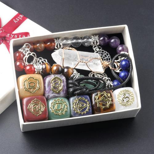 Sistemas del regalo de la joyería, Piedras preciosas, color mixto, Vendido por Caja