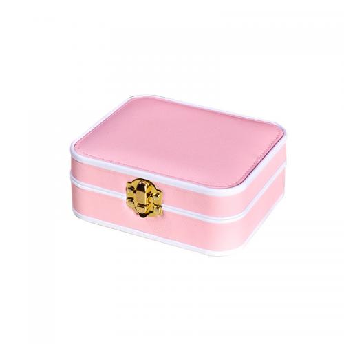 Multifunctional Jewelry Box, ABS Plastic, with PU Leather, portable 