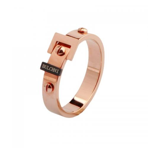 Титан Сталь палец кольцо, титан, Другое покрытие, разный размер для выбора & Женский, под розовое золото, продается PC