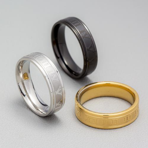 Stainless Steel Finger Ring, 304 Stainless Steel, fashion jewelry & for man Width 6mm,Thickness 2mm 