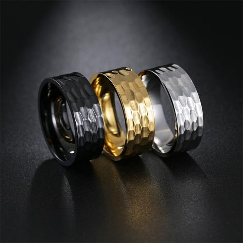 Stainless Steel Finger Ring, 304 Stainless Steel, Vacuum Ion Plating, fashion jewelry & for man Width 8mm,Thickness 2.5mm 
