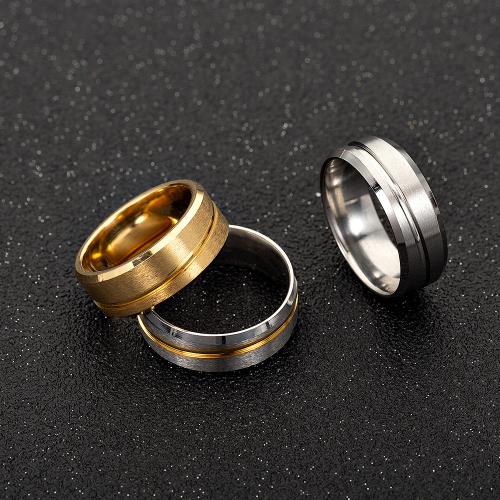 Stainless Steel Finger Ring, 304 Stainless Steel, fashion jewelry & for man Width 8mm,Thickness 2mm 