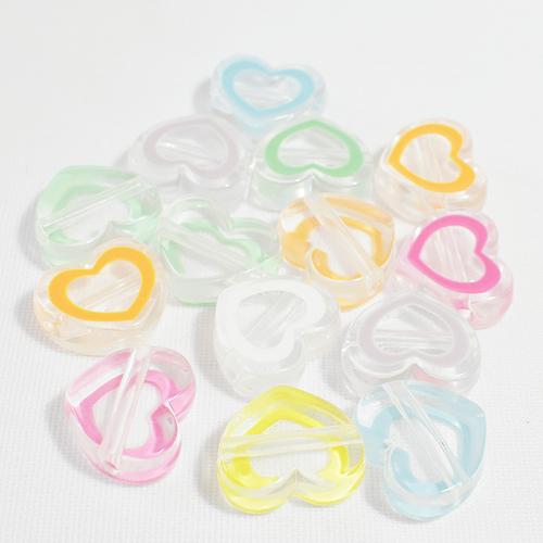 Bijoux Perles en résine, coeur, DIY & émail, plus de couleurs à choisir, 20mm, Environ Vendu par sac
