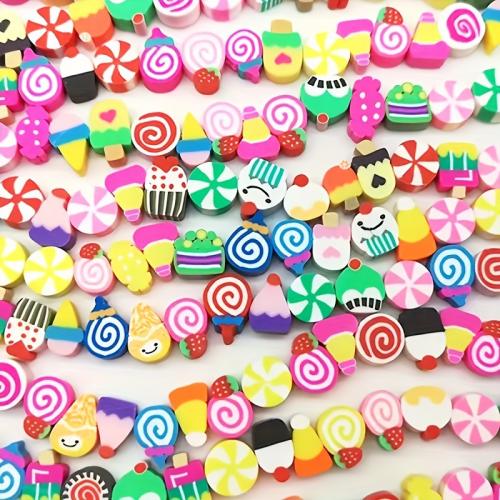 Polymer Clay Jewelry Beads, DIY & mixed, mixed colors, Length about 10-15mm, Approx 