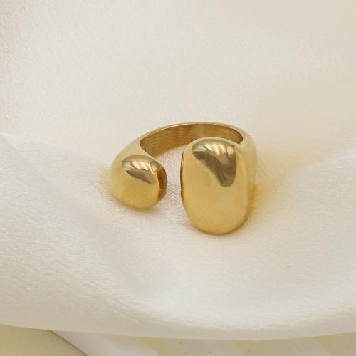 Титан Сталь палец кольцо, титан, 18K позолоченный, ювелирные изделия моды & разный размер для выбора & Женский, продается PC