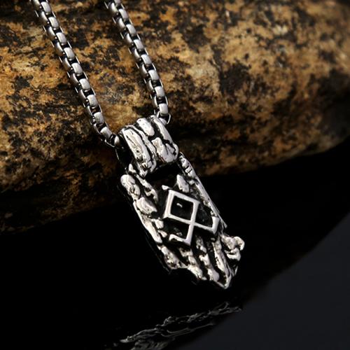 Titanium Steel Jewelry Necklace, with 304 Stainless Steel, polished, fashion jewelry & for man Approx 60 cm 