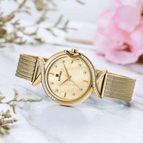Women Wrist Watch, Glass, with 201 Stainless Steel, Japanese movement, Life water resistant & fashion jewelry & for woman Approx 21 cm 