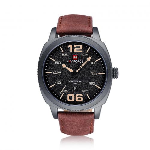 Men Wrist Watch, Glass, with Leather, Japanese movement, Life water resistant & fashion jewelry & for man Approx 24.5 cm 