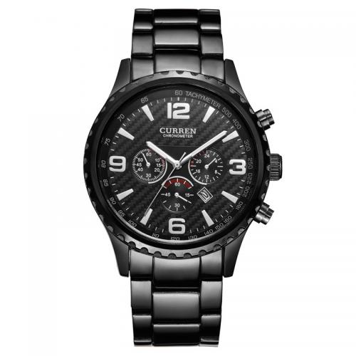 Men Wrist Watch, Glass, with 201 Stainless Steel, Japanese movement, Life water resistant & fashion jewelry & for man Approx 24 cm 