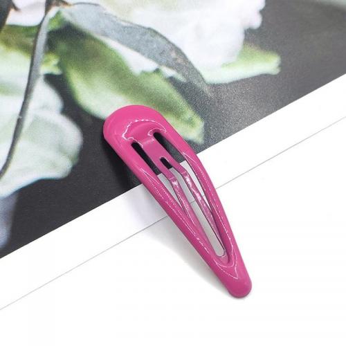Hair Snap Clips, Iron, for woman & enamel 50mm 