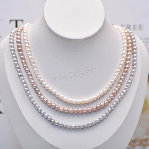 Natural Freshwater Pearl Necklace, Slightly Round, fashion jewelry MM Approx 40 cm 
