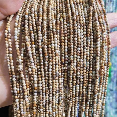Landschafts-Jaspis Perlen, Bild Jaspis, rund, DIY & verschiedene Größen vorhanden, verkauft von Strang