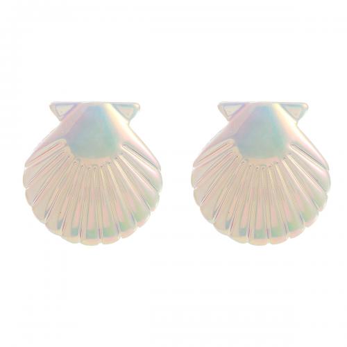 Resin Stud Earring, Shell, fashion jewelry & for woman 