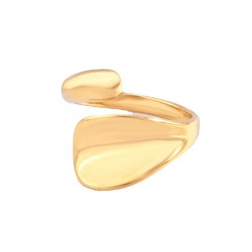 Anillo de dedo de acero Titanium de, Partículas de acero, chapado, para mujer, dorado, tamaño:6, Vendido por UD