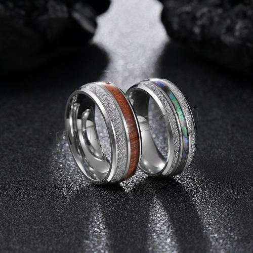 Stainless Steel Finger Ring, 304 Stainless Steel, fashion jewelry & Unisex Width 8mm,Thickness 2.2mm 