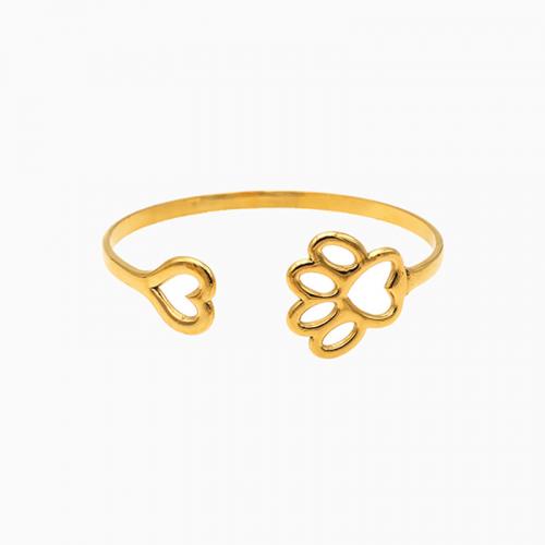 Titane bracelet en acier et bracelet, Acier titane, Placage ionique sous vide, bijoux de mode & pour femme, doré, Vendu par PC