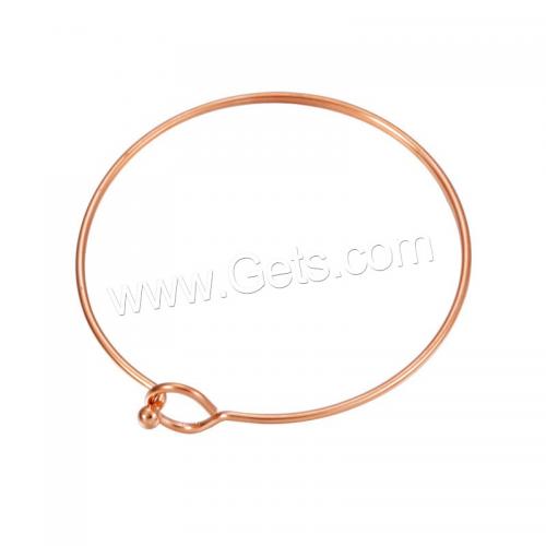 Stainless Steel Bracelet & Bangle Finding, 304 Stainless Steel, Vacuum Ion Plating, DIY & for woman 1.9mm, Inner Approx 64mm 