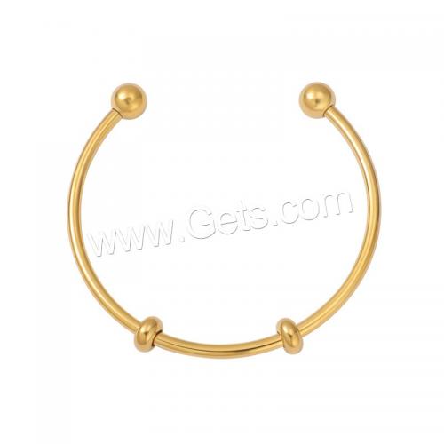 Stainless Steel Bracelet & Bangle Setting, 304 Stainless Steel, Vacuum Ion Plating, DIY & for woman Inner Approx 60.5mm 