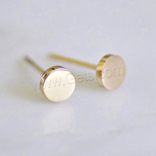 Stainless Steel Stud Earring, 316L Stainless Steel, Flat Round, Vacuum Ion Plating, fashion jewelry & for woman 