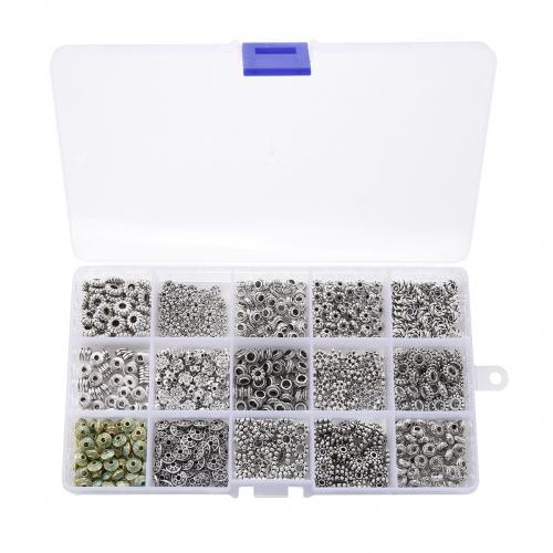 DIY Jewelry Finding Kit, Zinc Alloy, with Plastic Box, plated, 15 cells Approx 