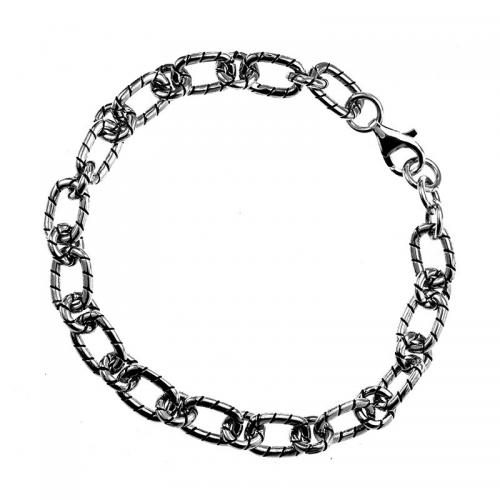 Стерлинговые серебряные браслеты, Серебро 925 пробы, Другое покрытие, Мужская & разный размер для выбора, серебряный, продается PC