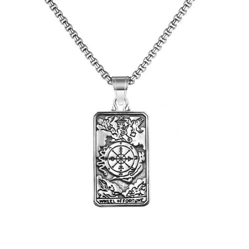 Titanium Steel Necklace, with Zinc Alloy, stoving varnish, Unisex, original color Approx 50 cm 