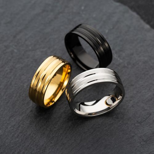 Stainless Steel Finger Ring, 201 Stainless Steel, fashion jewelry & for man & frosted Width 8mm,Thickness 2mm 