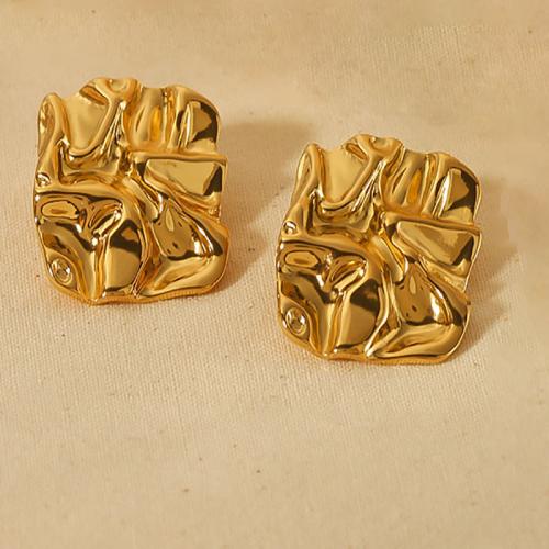 Edelstahl Stud Ohrring, 304 Edelstahl, 18K vergoldet, Modeschmuck & für Frau, keine, 31x23.5mm, verkauft von Paar