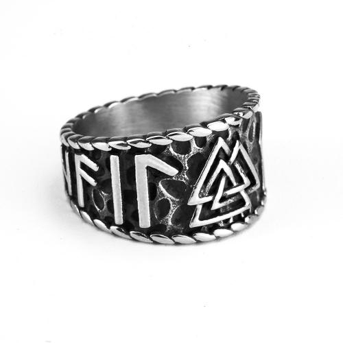 Titanium Steel Finger Ring, polished, Unisex & blacken, original color, US Ring 