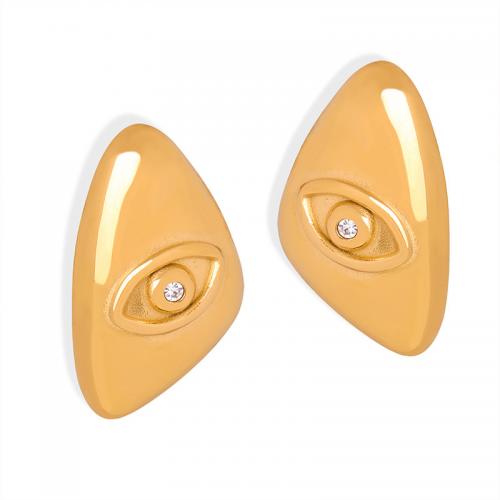 Titan Stahl Ohrringe, Titanstahl, mit Tschechisch, Vakuum-Ionen-Beschichtung, Modeschmuck & für Frau, keine, 20x35mm, verkauft von Paar
