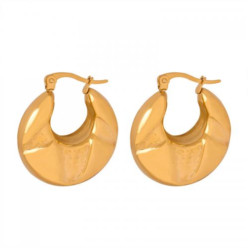 Titan Stahl Ohrringe, Titanstahl, Vakuum-Ionen-Beschichtung, Modeschmuck & für Frau, keine, 25x28mm, verkauft von Paar