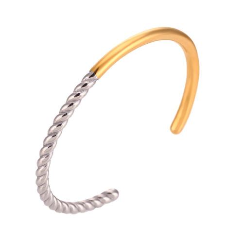 Stainless Steel Cuff Bangle, 316L Stainless Steel, Vacuum Ion Plating, fashion jewelry & for woman, 3.8mm, Inner Approx 56.6mm 