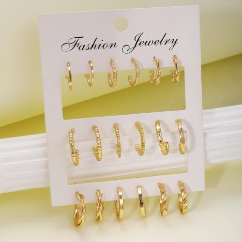 Zinc Alloy Leverback Earring, plated, fashion jewelry & for woman, golden 