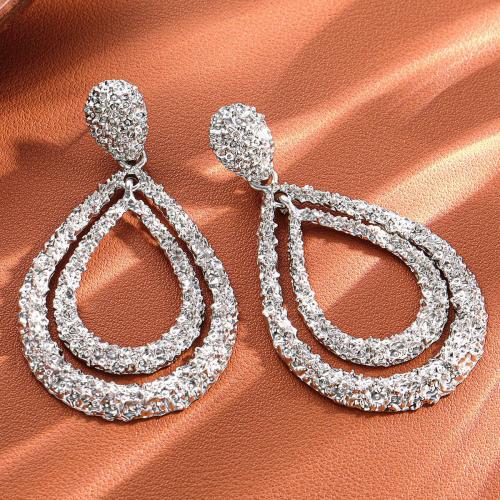 Zinc Alloy Stud Earring, plated, fashion jewelry & for woman & hollow 