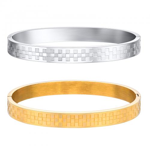 Stainless Steel Bangle, 304 Stainless Steel, plated, fashion jewelry & for man Inner diameter :65mm, width :8mm. 