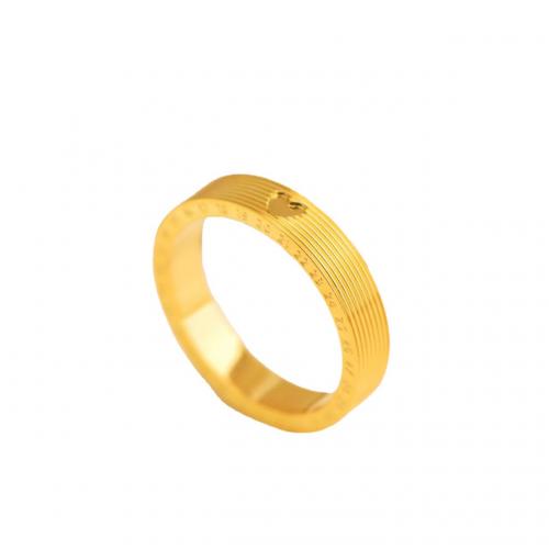Кольцо из нержавеющей стали, Нержавеющая сталь 304, Другое покрытие, разный размер для выбора & Женский, Золотой, продается PC