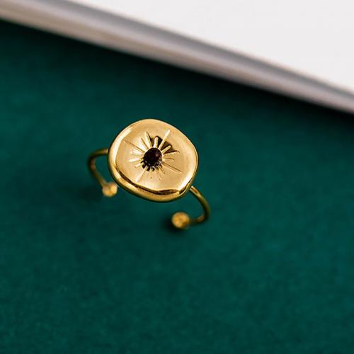 Edelstahl Fingerring, 304 Edelstahl, Einstellbar & Modeschmuck & für Frau, goldfarben, Diameter 22mm, verkauft von PC