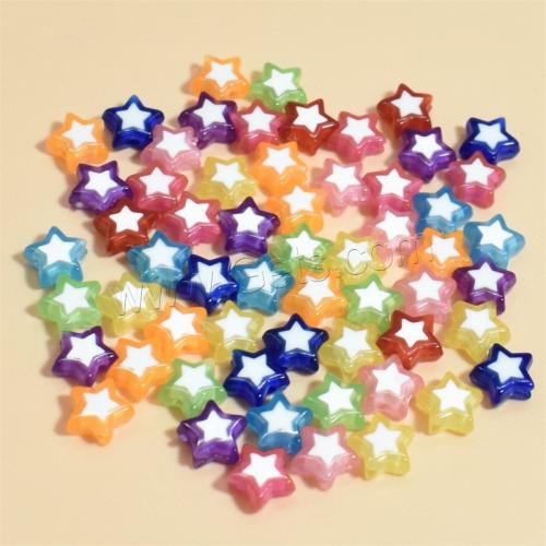 Bijoux Perles en résine, étoile, DIY, plus de couleurs à choisir, 10mm, Vendu par sac