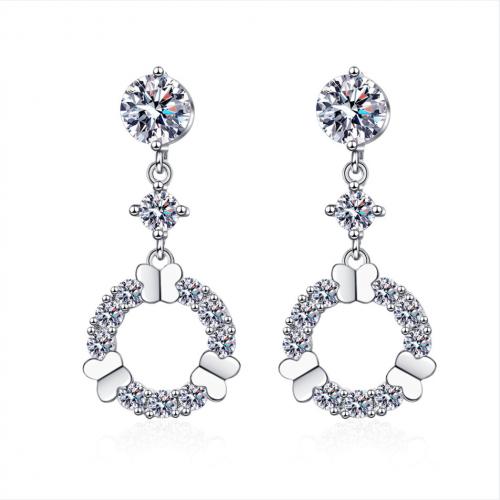 Cubic Zirconia Micro Pave Brass Earring, fashion jewelry & micro pave cubic zirconia & for woman 