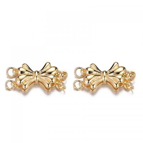 Brass Box Clasp, Bowknot, plated, DIY 