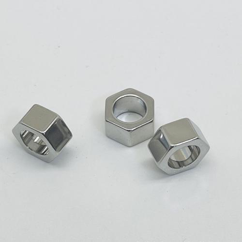 Stainless Steel Beads, 304 Stainless Steel, Hexagon, DIY, original color Approx 6.2mm, Approx 