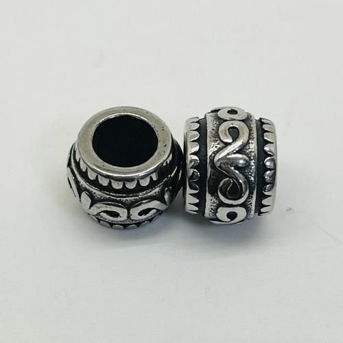 Stainless Steel Beads, 304 Stainless Steel, Drum, Antique finish, DIY, original color Approx 6.4mm, Approx 