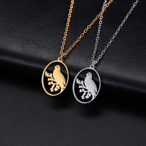 Stainless Steel Jewelry Necklace, 304 Stainless Steel, with 5CM extender chain, Bird, plated, for woman & hollow cm 