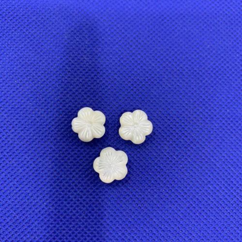 Perles de coquillages blancs, Lèvre blanche, fleur, DIY, blanc, 12mm, Vendu par PC