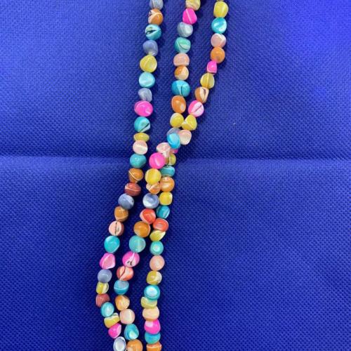 Turbanschnecken Perlen, DIY, gemischte Farben, 8mm, Länge:ca. 38 cm, verkauft von Strang